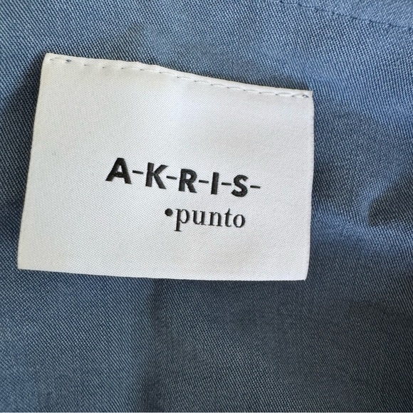 Akris Punto Mini Belted Elegant Blue Dress - Picture 9 of 10